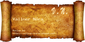 Vallner Nóra névjegykártya